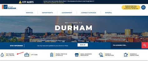 durham county water bill online.